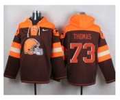 Nike Cleverland Browns #73 Joe Thomas Brown Player Pullover NFL Hoodie