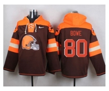 Nike Cleverland Browns #80 Dwayne Bowe Brown Player Pullover NFL Hoodie