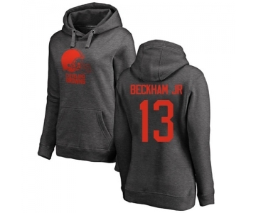 Football Women's Cleveland Browns #13 Odell Beckham Jr. Ash One Color Pullover Hoodie