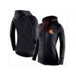 Women Nike Cleveland Browns Full-Zip Performance Hoodie Black