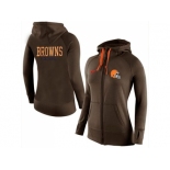 Women Nike Cleveland Browns Full-Zip Performance Hoodie Brown