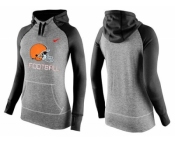 Women Nike Cleveland Browns Performance Hoodie Grey & Black