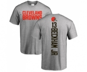 Football Cleveland Browns #13 Odell Beckham Jr. Ash Backer T-Shirt