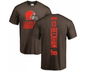 Football Cleveland Browns #13 Odell Beckham Jr. Brown Backer T-Shirt