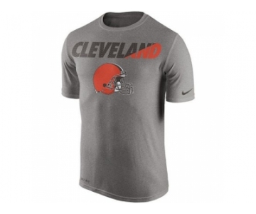 Men's Cleveland Browns Nike Gray Legend Staff Practice Performance T-Shirt