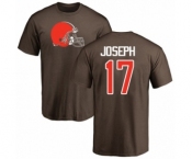 NFL Nike Cleveland Browns #17 Greg Joseph Brown Name & Number Logo T-Shirt