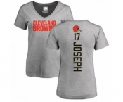 NFL Women's Nike Cleveland Browns #17 Greg Joseph Ash Backer V-Neck T-Shirt