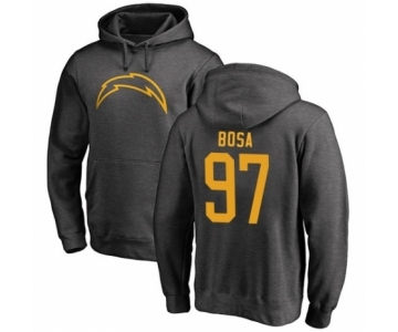 Football Los Angeles Chargers #97 Joey Bosa Ash One Color Pullover Hoodie