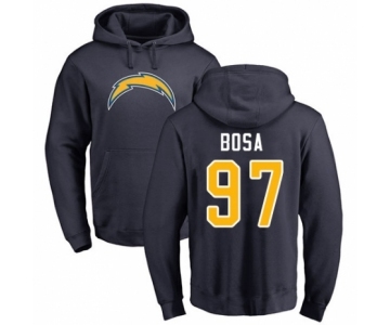 Football Los Angeles Chargers #97 Joey Bosa Navy Blue Name & Number Logo Pullover Hoodie