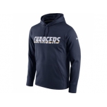 Men Los Angeles Chargers Nike Navy Circuit Wordmark Essential Performance Pullover Hoodi