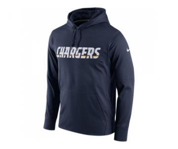 Men Los Angeles Chargers Nike Navy Circuit Wordmark Essential Performance Pullover Hoodi