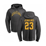 NFL Nike Los Angeles Chargers #23 Rayshawn Jenkins Ash One Color Pullover Hoodie