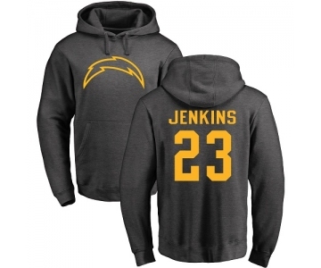 NFL Nike Los Angeles Chargers #23 Rayshawn Jenkins Ash One Color Pullover Hoodie