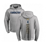 NFL Nike Los Angeles Chargers #4 Michael Badgley Ash Backer Pullover Hoodie