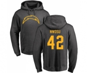 NFL Nike Los Angeles Chargers #42 Uchenna Nwosu Ash One Color Pullover Hoodie