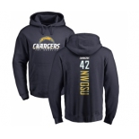 NFL Nike Los Angeles Chargers #42 Uchenna Nwosu Navy Blue Backer Pullover Hoodie