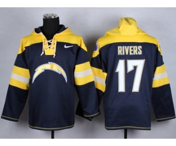 Nike San Diego Charger #17 Rivers blue jersey(pullover hooded sweatshirt)