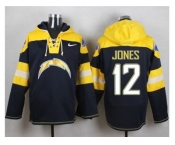 Nike San Diego Chargers #12 Jacoby Jones Navy Blue Player Pullover Hoodie