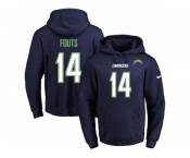 Nike San Diego Chargers #14 Dan Fouts Navy Blue Name & Number Pullover NFL Hoodie