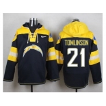 Nike San Diego Chargers #21 LaDainian Tomlinson Navy Blue Player Pullover Hoodie