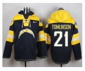 Nike San Diego Chargers #21 LaDainian Tomlinson Navy Blue Player Pullover Hoodie