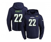 Nike San Diego Chargers #22 Jason Verrett Navy Blue Name & Number Pullover NFL Hoodie