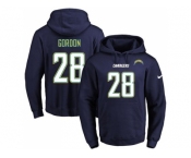 Nike San Diego Chargers #28 Melvin Gordon Navy Blue Name & Number Pullover NFL Hoodie