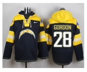 Nike San Diego Chargers #28 Melvin Gordon Navy Blue Player Pullover Hoodie