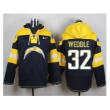 Nike San Diego Chargers #32 Eric Weddle Navy Blue Player Pullover Hoodie