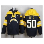 Nike San Diego Chargers #50 Manti Te'o Navy Blue Player Pullover Hoodie