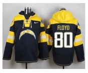 Nike San Diego Chargers #80 Malcom Floyd Navy Blue Player Pullover Hoodie