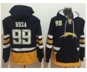 Nike San Diego Chargers #99 Joey Bosa Navy Blue Gold Name & Number Pullover NFL Hoodie