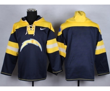 Nike San Diego Chargers blank yellow-blue jerseys[pullover hooded sweatshirt]