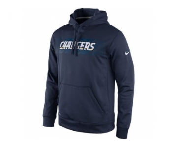 San Diego Chargers Nike Navy KO Speed Wordmark Performance Hoodie