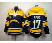 nike nfl jerseys san diego chargers #17 philip rivers yellow-blue[pullover hooded sweatshirt]