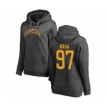 Football Women's Los Angeles Chargers #97 Joey Bosa Ash One Color Pullover Hoodie