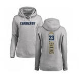 NFL Women's Nike Los Angeles Chargers #23 Rayshawn Jenkins Ash Backer Pullover Hoodie