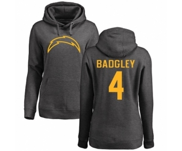 NFL Women's Nike Los Angeles Chargers #4 Michael Badgley Ash One Color Pullover Hoodie