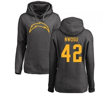 NFL Women's Nike Los Angeles Chargers #42 Uchenna Nwosu Ash One Color Pullover Hoodie