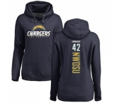 NFL Women's Nike Los Angeles Chargers #42 Uchenna Nwosu Navy Blue Backer Pullover Hoodie