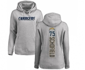 NFL Women's Nike Los Angeles Chargers #75 Michael Schofield Ash Backer Pullover Hoodie