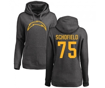 NFL Women's Nike Los Angeles Chargers #75 Michael Schofield Ash One Color Pullover Hoodie