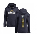 NFL Women's Nike Los Angeles Chargers #75 Michael Schofield Navy Blue Backer Pullover Hoodie