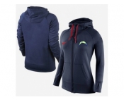 Women Nike San Diego Chargers Full-Zip Performance Hoodie Dark Blue