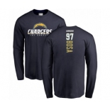 Football Los Angeles Chargers #97 Joey Bosa Navy Blue Backer Long Sleeve T-Shirt