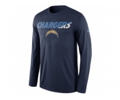 Men's San Diego Chargers Nike Navy Legend Staff Practice Long Sleeves Performance T-Shirt