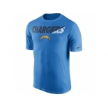 Men's San Diego Chargers Nike Powder Blue Legend Staff Practice Performance T-Shirt