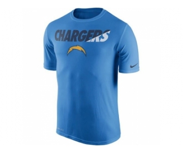 Men's San Diego Chargers Nike Powder Blue Legend Staff Practice Performance T-Shirt