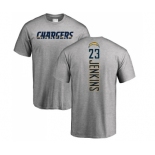 NFL Nike Los Angeles Chargers #23 Rayshawn Jenkins Ash Backer T-Shirt