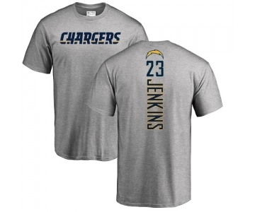 NFL Nike Los Angeles Chargers #23 Rayshawn Jenkins Ash Backer T-Shirt